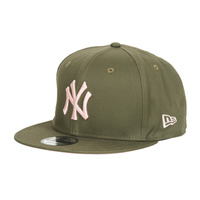 Accessoires textile Casquettes New-Era SIDE PATCH 9FIFTY NEW YORK YANKEES Kaki / Rose