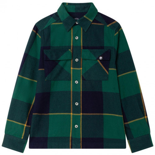 Vêtements Enfant Chemises manches longues Timberland Blue Surchemise junior  vert T25T50/85T - 12 ANS Vert