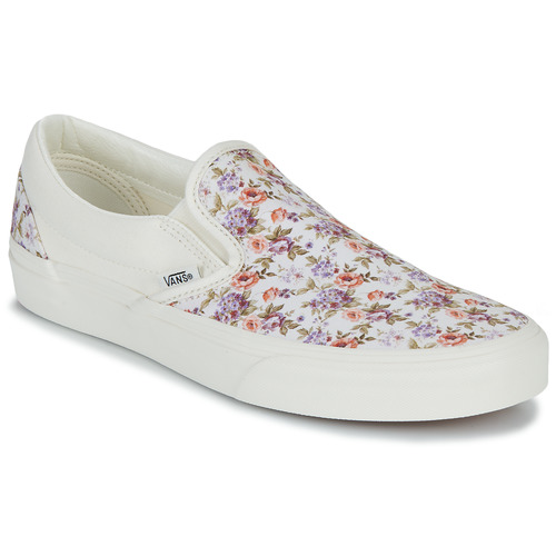 Chaussures Femme Slip ons Vans Platfor CLASSIC SLIP-ON Blanc / Multicolore