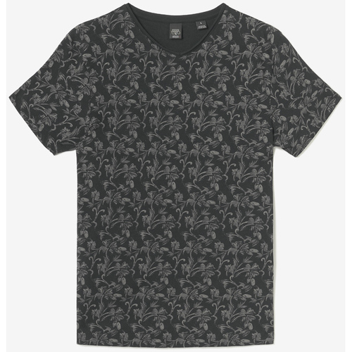 Vêtements Homme T-shirts & Polos Le Temps des Cerises T-shirt frost noir à motif floral Noir