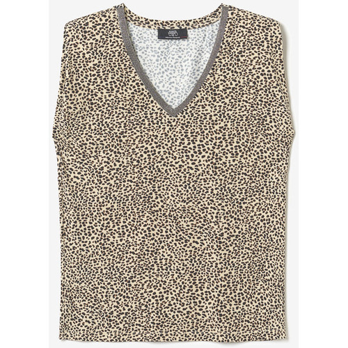 Vêtements Femme T-shirts & Polos The Garment V-neck ruffle-detail dress Blackises Top evan à motif léopard Noir
