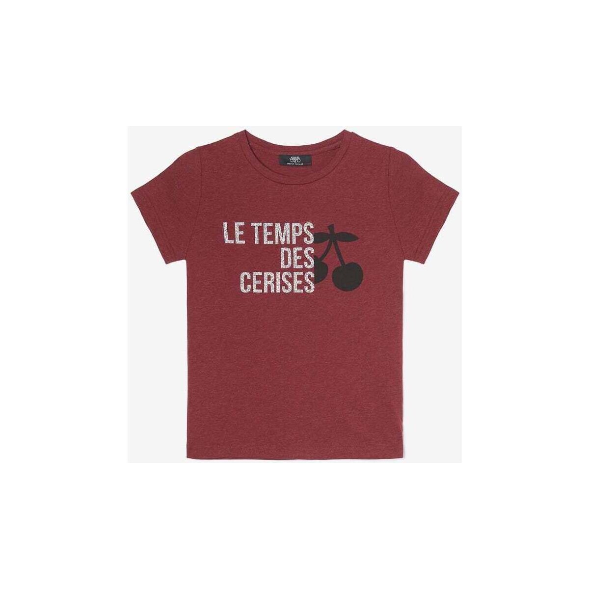 Vêtements Fille T-shirts & Polos Le Temps des Cerises T-shirt nastiagi bordeaux imprimé Rouge