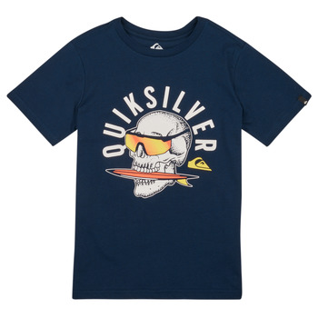 Vêtements Garçon T-shirts manches courtes Quiksilver QS ROCKIN SKULL SS YTH Marine / Blanc / Orange
