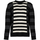 Vêtements Homme Pulls Les Hommes LLK113-654U | Wool Stripes Round Neck Jumper Noir