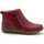 Chaussures Femme Boots Pediconfort Boots cuir double zip Rouge