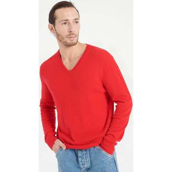 Vêtements Homme Pulls Studio Cashmere8 LUKE 1 Pull col V - 100% cachemire rouge