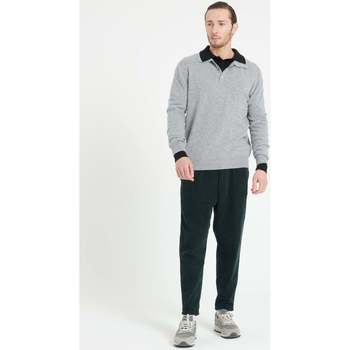 Vêtements Homme T-shirts & Polos Studio Cashmere8 LUKE 5 Polo manches longues - 100% cachemire gris clair