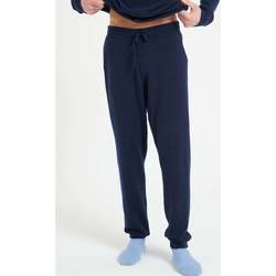Vêtements Homme Sandales et Nu-pieds Studio Cashmere8 LUKE 7 Pantalon de survêtement - 100% cachemire bleu marine