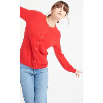 Vêtements Femme Brett & Sons Studio Cashmere8 LILLY 4 Cardigan col rond cintré - 100% cachemire rouge
