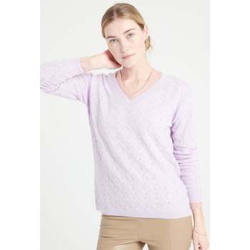 Vêtements Femme Pulls Studio Cashmere8 LILLY 27 Pull col V - 100% cachemire lilas