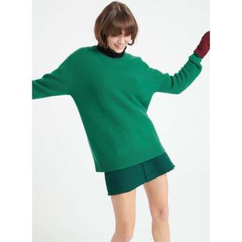 Vêtements Femme Pulls Studio Cashmere8 LILLY 30 Pull col rond 4 fils - 100% cachemire vert émeraude