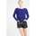 Vêtements Femme Pulls Studio Cashmere8 MIA 7 Pull décolleté en V dans le dos - 100% cachemire Bleu