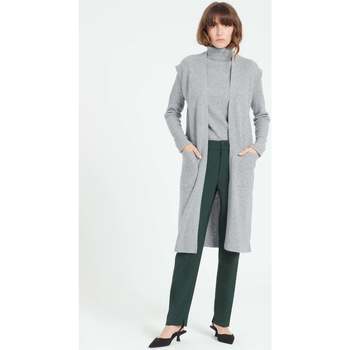 Vêtements Femme Tuniques Studio Cashmere8 MIA 6 Long cardigan sans manches - 100% cachemire gris clair