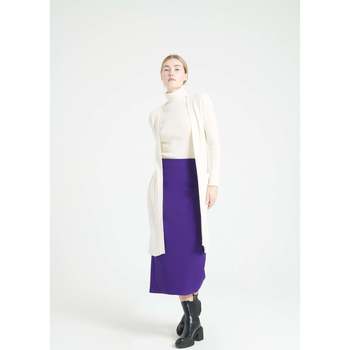 Vêtements Femme Tuniques Studio Cashmere8 MIA 6 Long cardigan sans manches - 100% cachemire écru