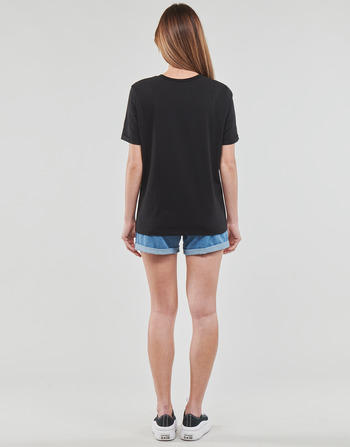 Pieces PCRIA SS FOLD UP SOLID TEE Noir