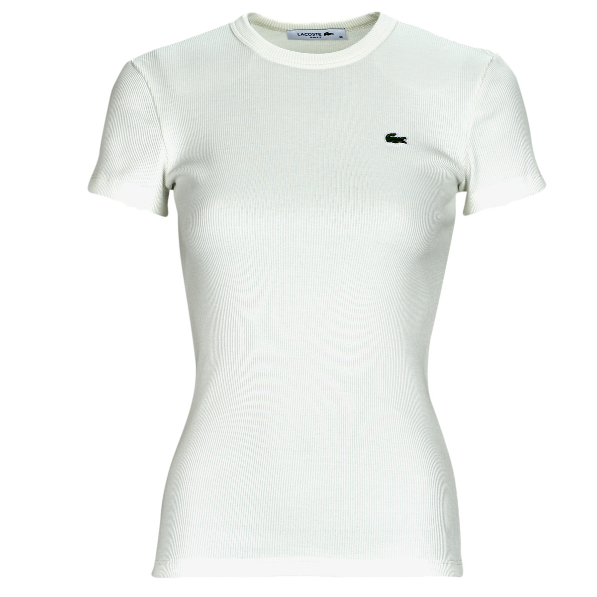 Vêtements Femme Lacoste logo-embroidered short-sleeve polo shirt TF5538-70V Blanc