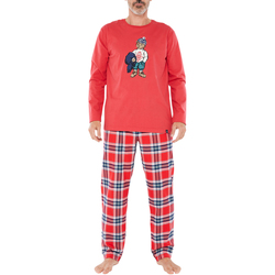 Vêtements Homme Pyjamas / Chemises de nuit Arthur Pyjama Long coton Vichy Rouge