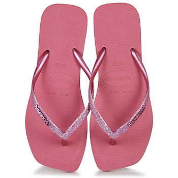 Chaussures Femme Tongs Havaianas SLIM SQUARE GLITTER Rose