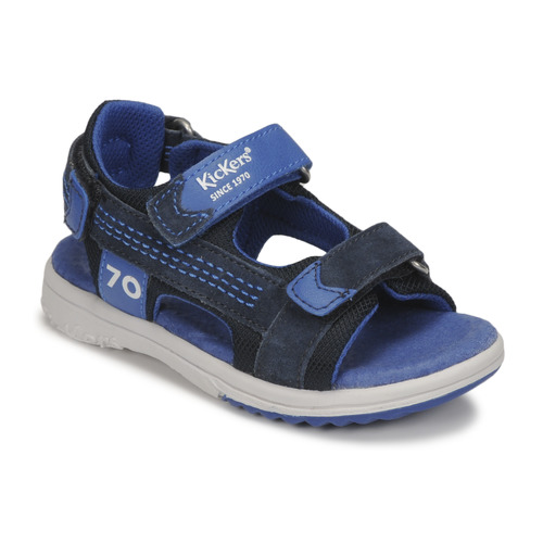 Chaussures Garçon Sandales et Nu-pieds Kickers PLANE Bleu / Gris