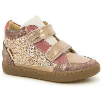 Chaussures Fille Baskets montantes Shoo Pom PLAY EASY GLOSS VERNIS GOLDEN OLD ROSE Rose