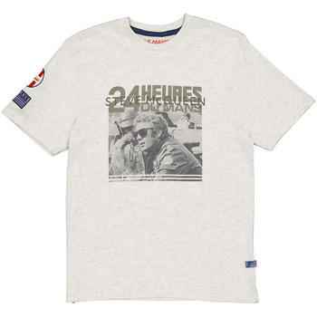 Vêtements Homme Débardeurs / T-shirts sans manche 24H Le Mans TEE SHIRT STEVE MCQUEEN TSM14-002 NHEATHER ECRU Ecru