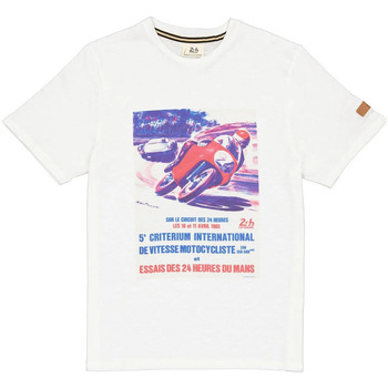 Vêtements Homme Débardeurs / T-shirts sans manche 24H Le Mans TEE SHIRT TSM65-050 ECRU Blanc