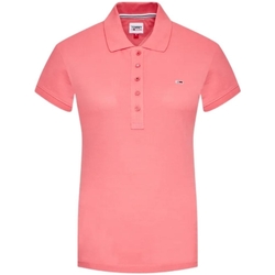 Vêtements Femme T-shirts & Polos Tommy Jeans Polo femme  Ref 57725 THW Pink alert Rose