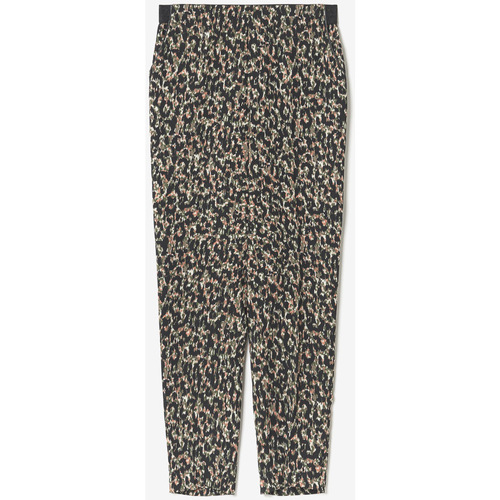 Vêtements Femme Pantalons Le Temps des Cerises Pantalon way à motif léopard kaki Vert