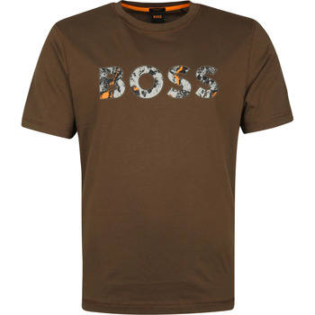 Vêtements Homme T-shirts & Polos BOSS Hugo  T-shirt Teetrury Khaki Kaki