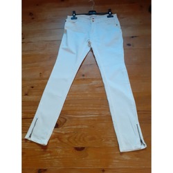 Vêtements Fille Jeans skinny Tissaia jean blanc Blanc