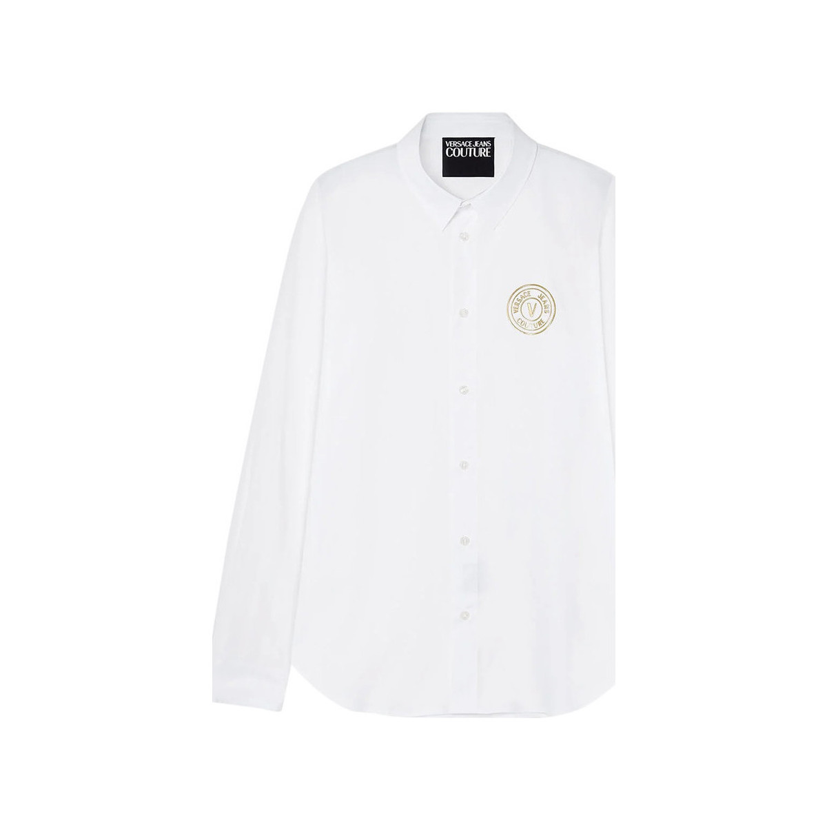 Vêtements Homme Chemises organic longues Versace Jeans Andrea Couture Chemises  Blanc Blanc