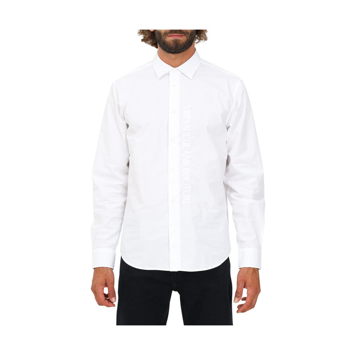 Vêtements Homme Chemises manches longues Versace philosophy Jeans Couture Chemises  Blanc Blanc