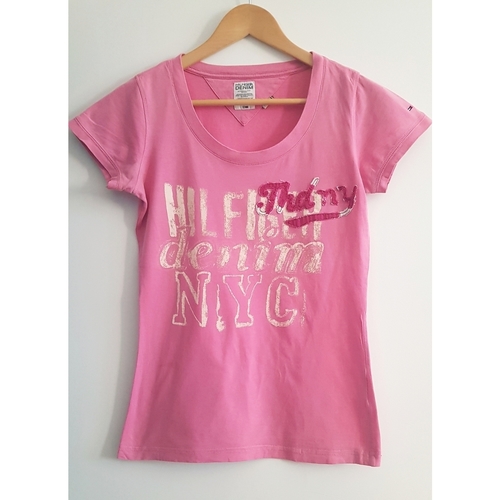 Vêtements Femme T-shirts manches courtes Tommy Hilfiger T-shirt Tommy Hilfiger Rose