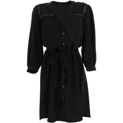 Vêtements Femme Robes courtes Kurtka Polar Jacket 123144 24 S Robe benja noir Noir
