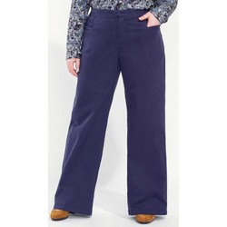 Vêtements Femme Pantalons Robe Coton Bio Imprimée Miranda Pantalon coton droit large JAROGI bleu nocturne