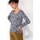 Vêtements Femme T-shirts manches longues IRO Jabiz logo-patch sweatshirt T-shirt evasé coton flammé imprimé KANPUR Bleu