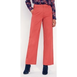 Vêtements Femme Pantalons Robe Coton Bio Imprimée Miranda Pantalon coton jambe large CRAZY Rouge noca