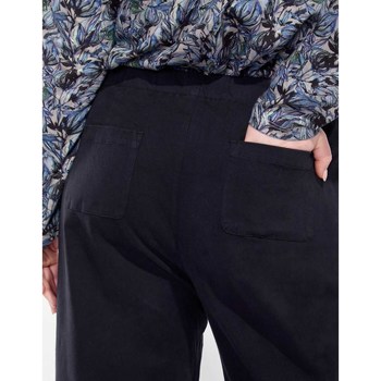 La Fiancee Du Mekong Pantalon coton droit large JAROGI Noir