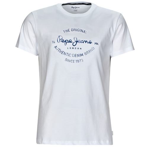 Vêtements Homme T-shirts manches courtes Pepe jeans which RIGLEY Blanc