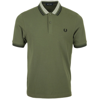 Vêtements Homme T-shirts & Polos Fred Perry Striped Collar Polo Shirt Vert