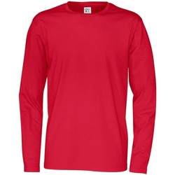 Vêtements Homme T-shirts contrast-trim manches longues Cottover  Rouge