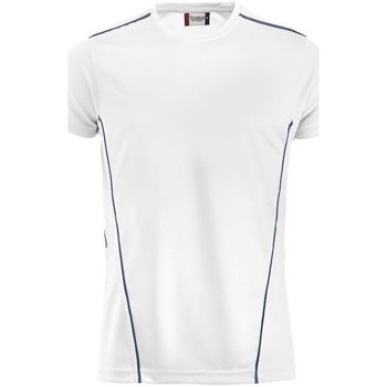 Vêtements T-shirts cotton manches longues C-Clique  Blanc