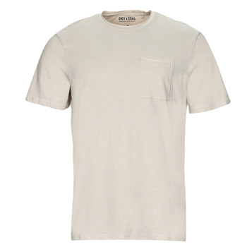 Vêtements Homme T-shirts manches courtes Only & Sons  ONSROY REG SS SLUB POCKET TEE Blanc