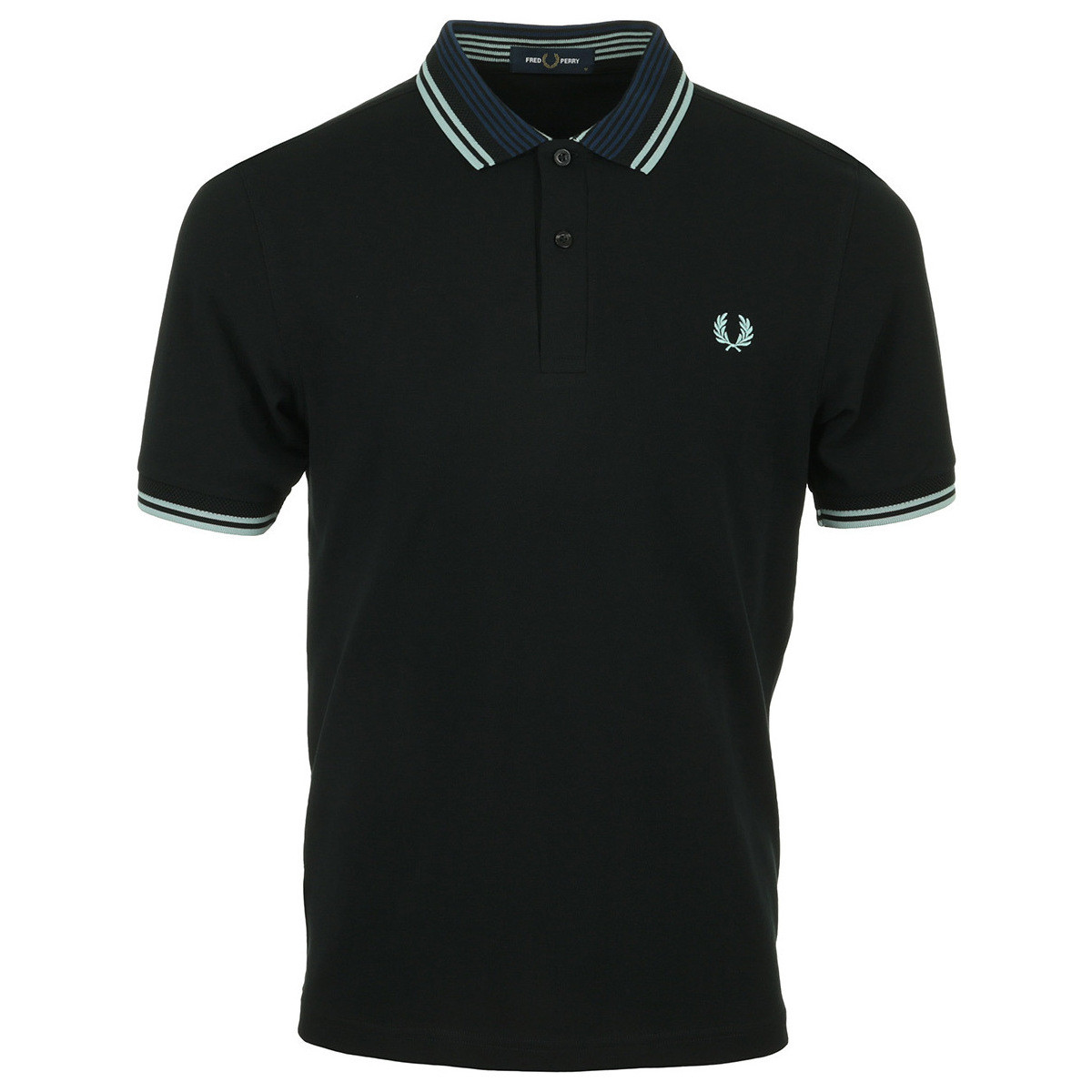Vêtements Homme T-shirts & Polos Fred Perry Striped Collar Shirt Noir