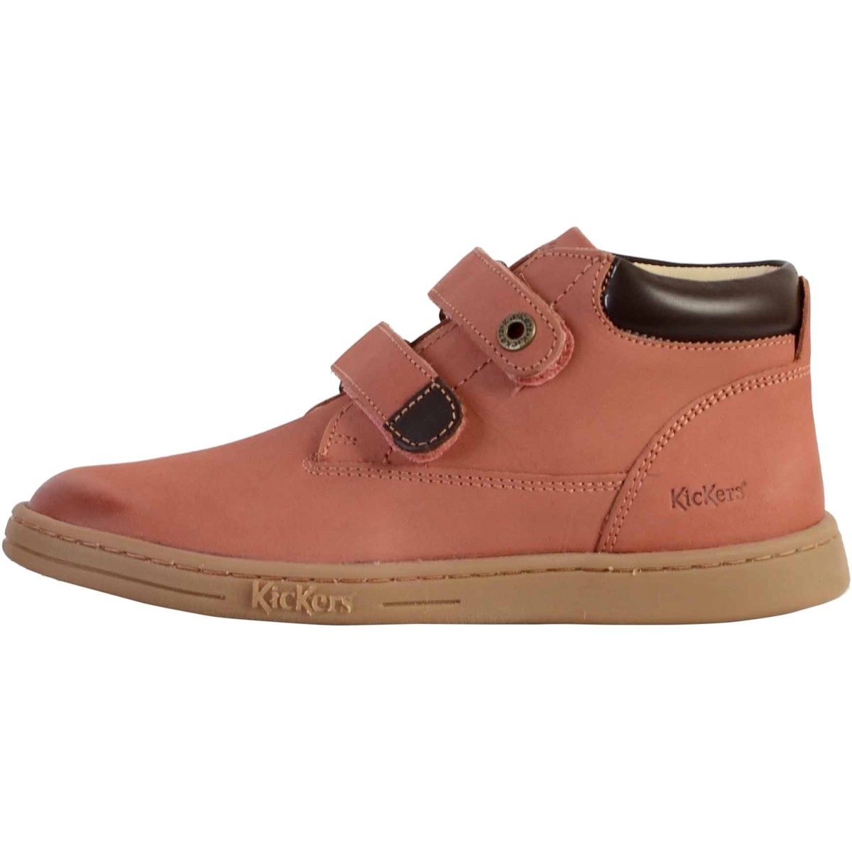 Chaussures Fille Baskets montantes Kickers Basket A Scratch Cuir  Tackeasy Rose