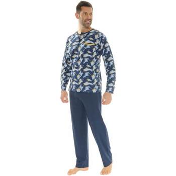 Vêtements Homme Pyjamas / Chemises de nuit Christian Cane PYJAMA LONG BLEU NIL Bleu