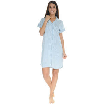 Vêtements Femme Pyjamas / Chemises de nuit Christian Cane CHEMISE DE NUIT BLEU MARY BLEU