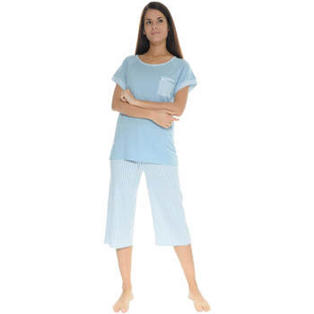 Vêtements Femme Pyjamas / Chemises de nuit Christian Cane PYJAMA BLEU MARY Bleu