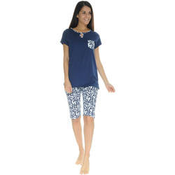 Vêtements Femme Pyjamas / Chemises de nuit Christian Cane PYJAMA BLEU MAGGIE Bleu