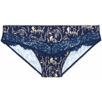 Sous-vêtements Femme Slip De Bain Jaune/marine Brigitte Bardot Slip grande taille bleu marine Haute Couture Bleu